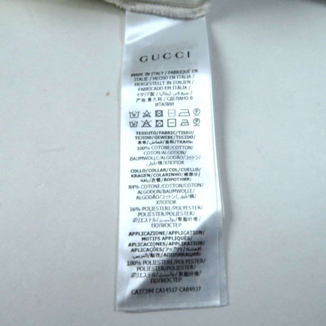 Excellent GUCCI Short sleeve polo shirt Web Stripe Interlocking G white Women XS