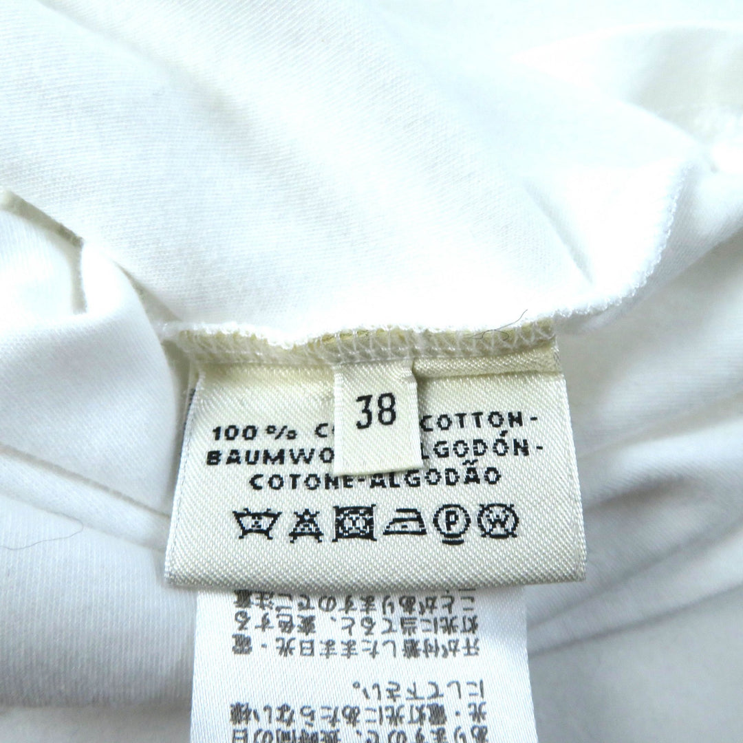 Great HERMES Short sleeve T-shirt Embroidered Pockets white cotton Women 38