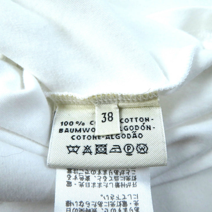 Great HERMES Short sleeve T-shirt Embroidered Pockets white cotton Women 38