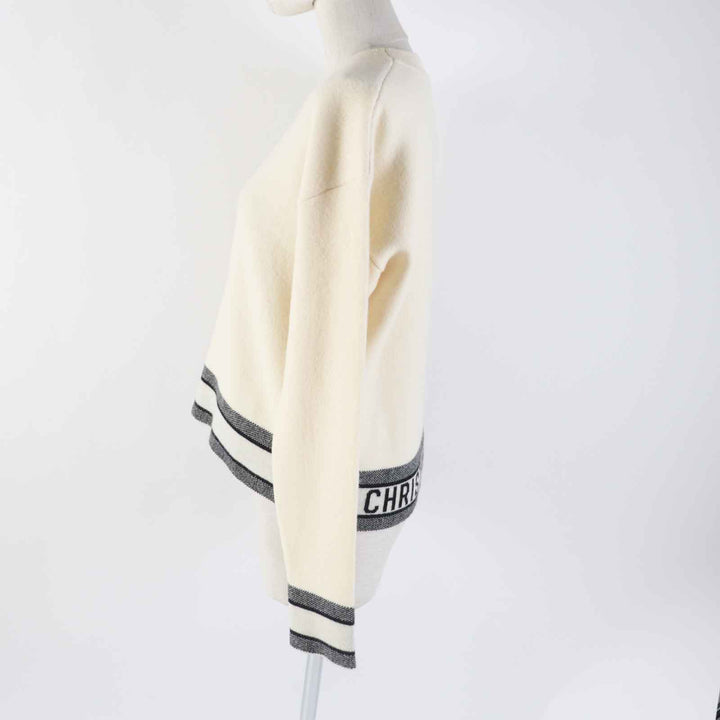 Great Christian Dior knit Logo long sleeve cashmere Women 38 014S55AM042