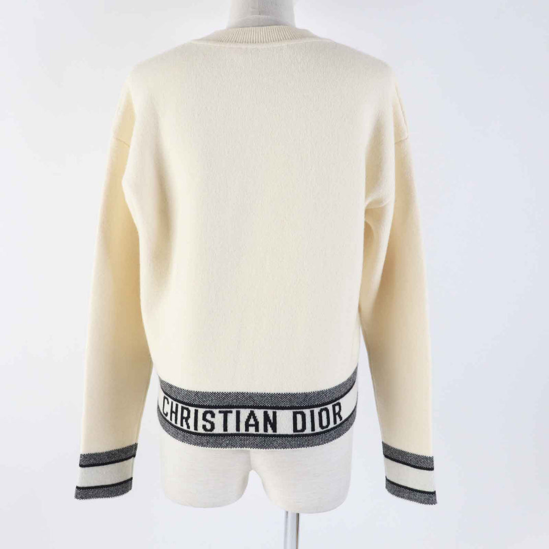 Great Christian Dior knit Logo long sleeve cashmere Women 38 014S55AM042