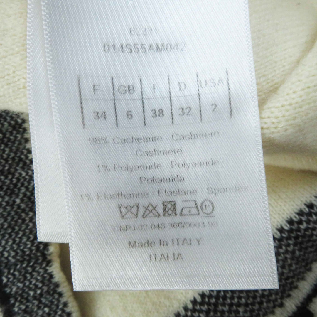 Great Christian Dior knit Logo long sleeve cashmere Women 38 014S55AM042