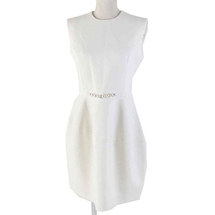 Pristine YOKO CHAN one piece Faux pearl sleeveless polyester 40 YCD-120-568