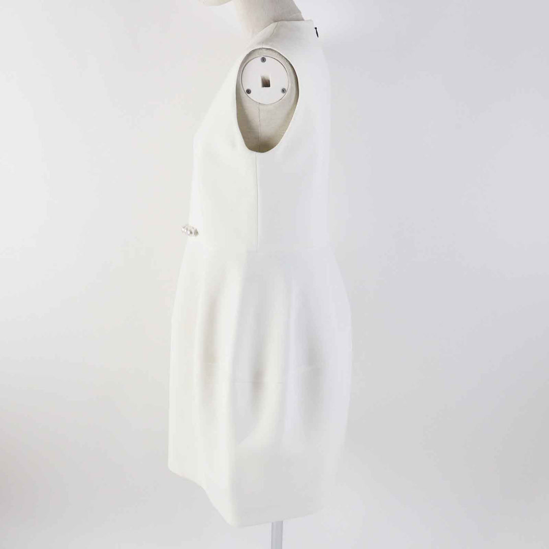 Pristine YOKO CHAN one piece Faux pearl sleeveless polyester 40 YCD-120-568