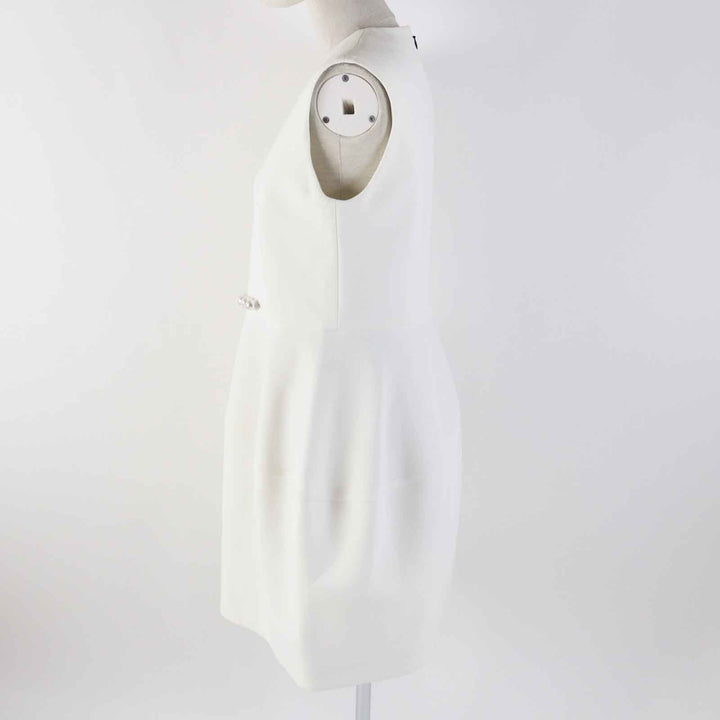 Pristine YOKO CHAN one piece Faux pearl sleeveless polyester 40 YCD-120-568