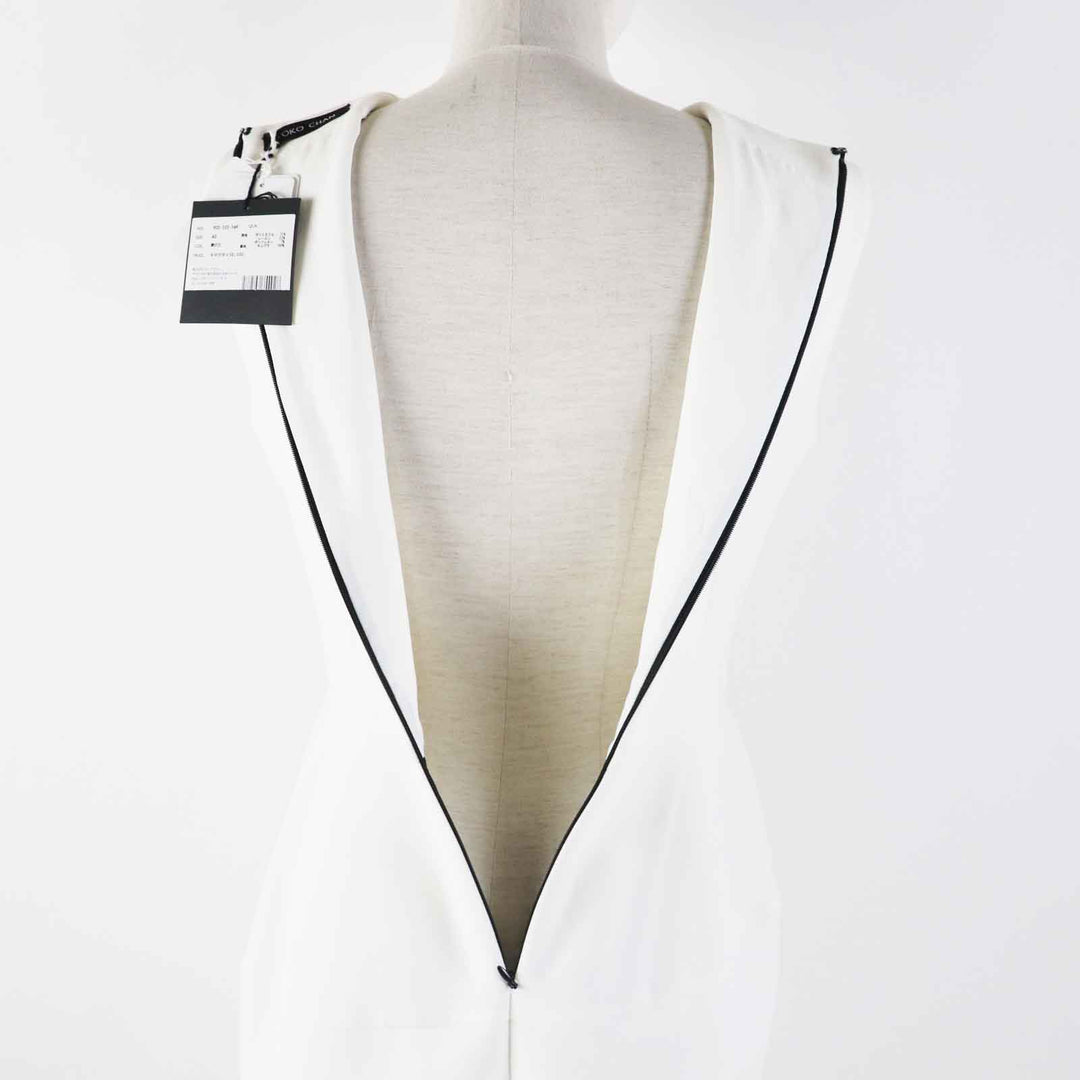 Pristine YOKO CHAN one piece Faux pearl sleeveless polyester 40 YCD-120-568