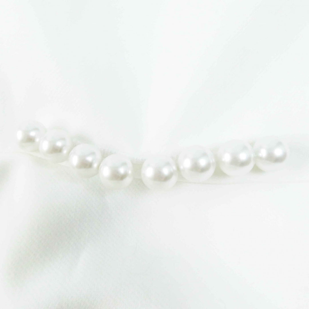Pristine YOKO CHAN one piece Faux pearl sleeveless polyester 40 YCD-120-568