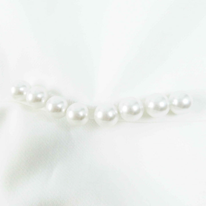 Pristine YOKO CHAN one piece Faux pearl sleeveless polyester 40 YCD-120-568