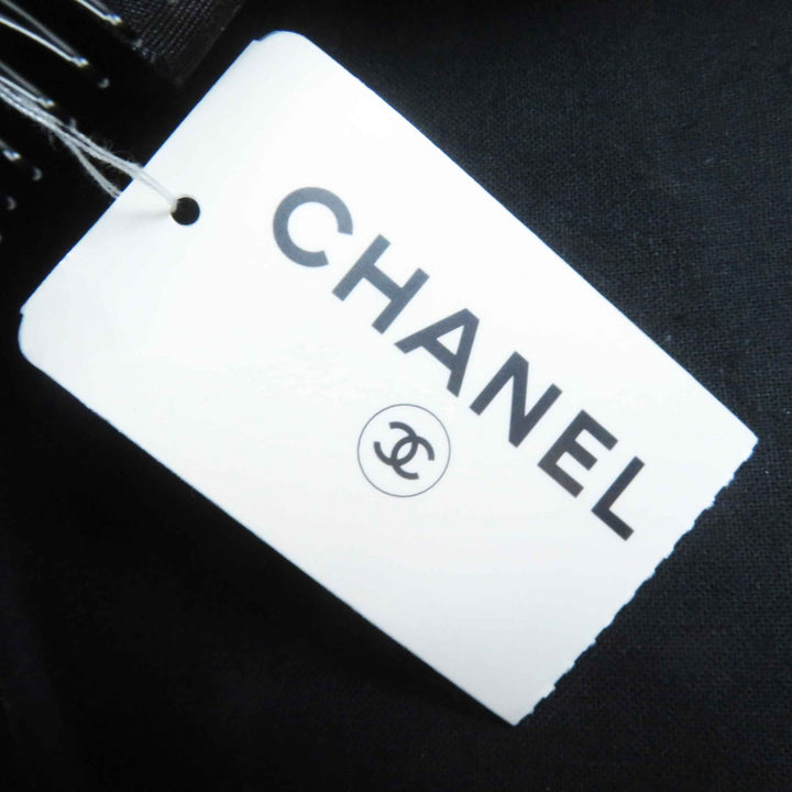 Excellent CHANEL hat With COCO Mark black mohair Women M