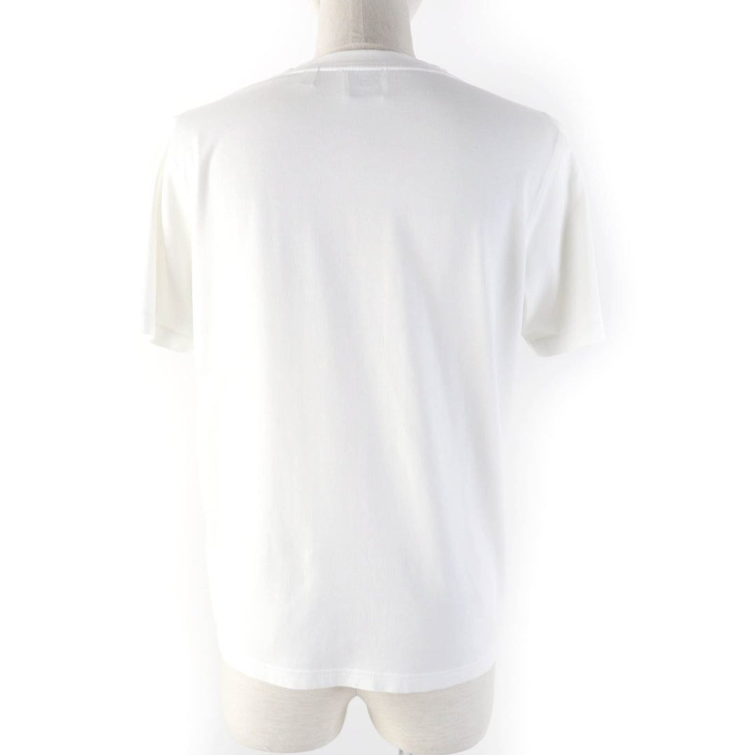 Great BURBERRY Short sleeve T-shirt logo print crew neck white cotton Women