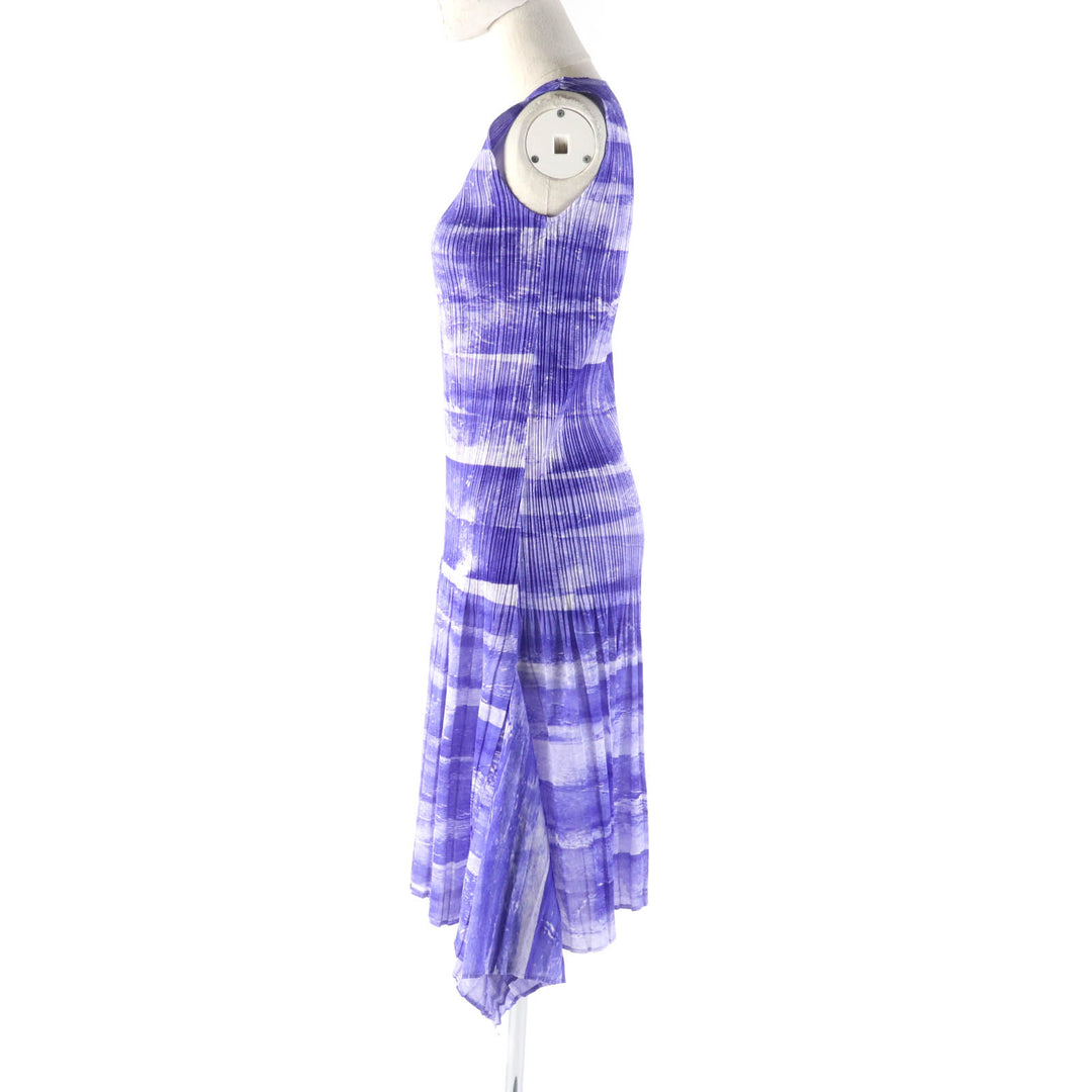 Great PLEATS PLEASE one piece All-over pattern, pleated hem, sleeveless purple polyester Women 1 PP31-JH925