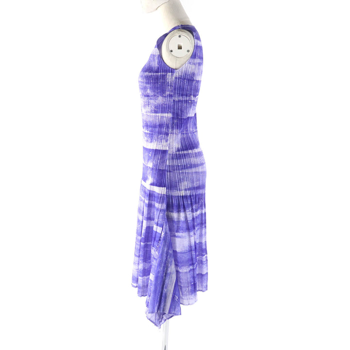 Great PLEATS PLEASE one piece All-over pattern, pleated hem, sleeveless purple polyester Women 1 PP31-JH925