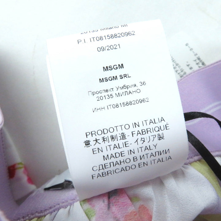 MSGM Pleated skirt Multi Flower Pleated Easy Multi polyester Women 36 3241MDD25P