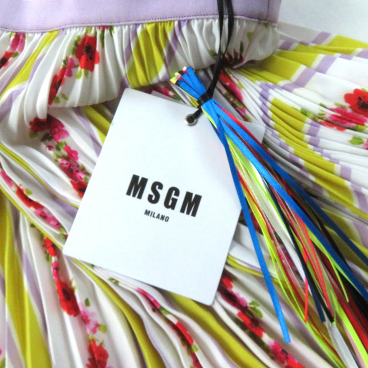 MSGM Pleated skirt Multi Flower Pleated Easy Multi polyester Women 36 3241MDD25P