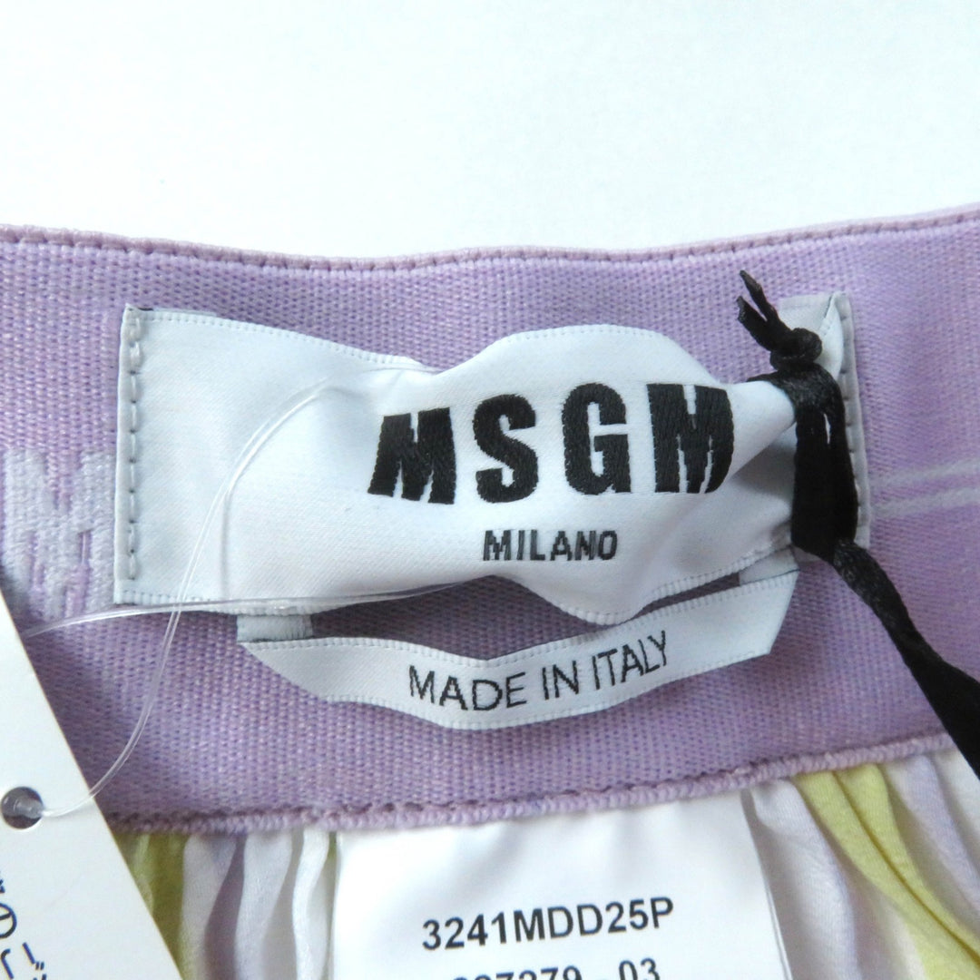 MSGM Pleated skirt Multi Flower Pleated Easy Multi polyester Women 36 3241MDD25P
