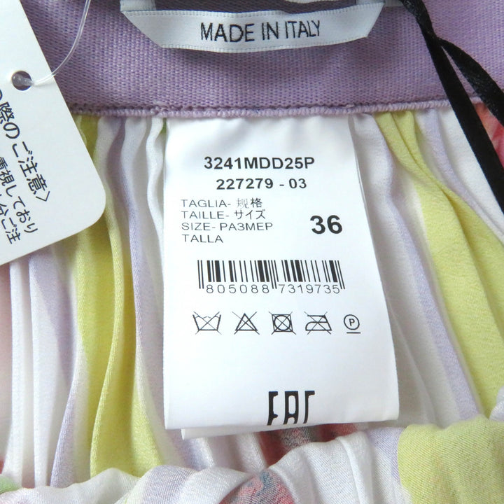 MSGM Pleated skirt Multi Flower Pleated Easy Multi polyester Women 36 3241MDD25P