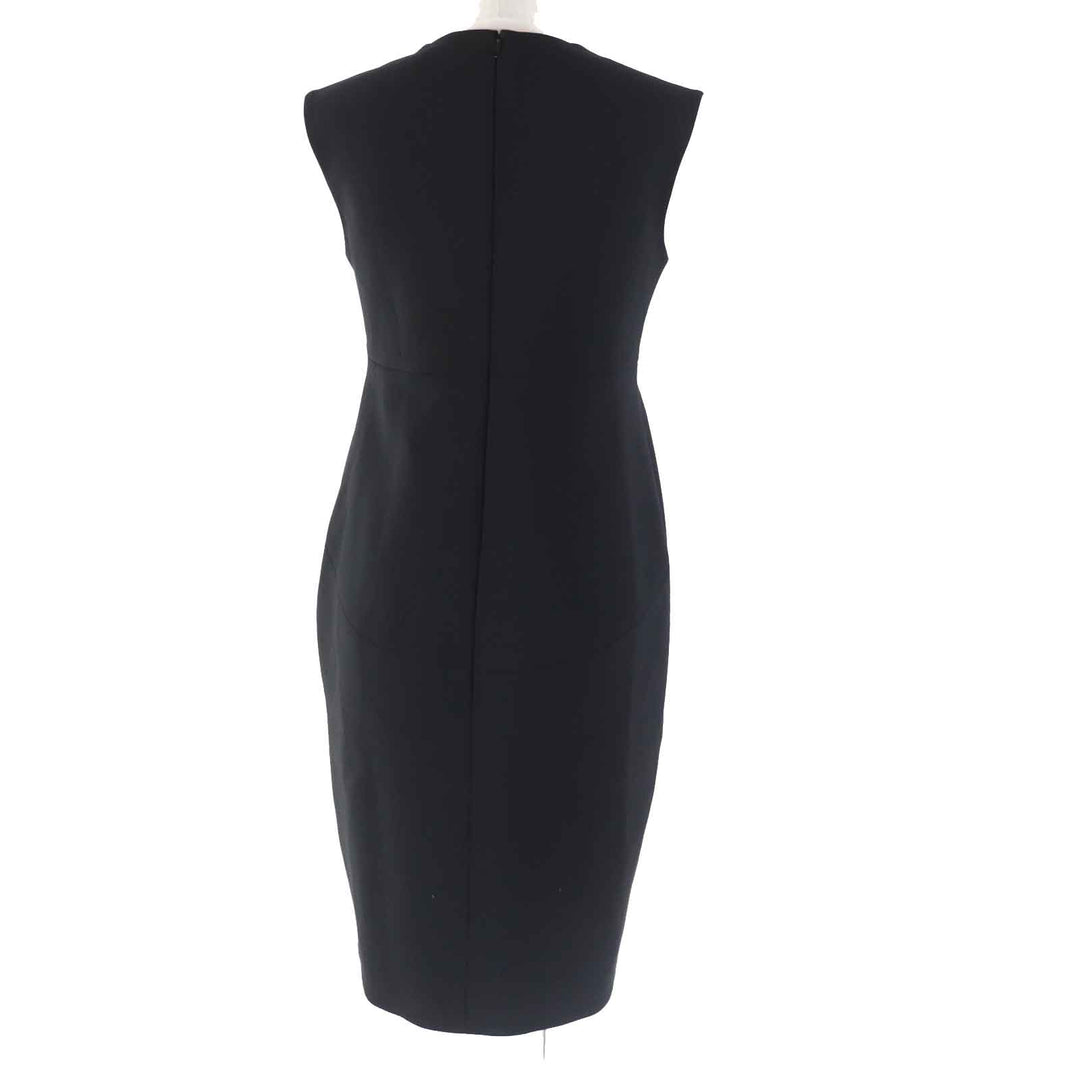 Great YOKO CHAN essence one piece Sleeveless with fake pearls black polyester Women 38 YED-117-010
