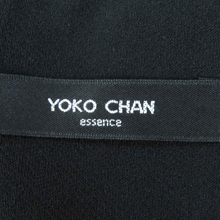 Great YOKO CHAN essence one piece Sleeveless with fake pearls black polyester Women 38 YED-117-010