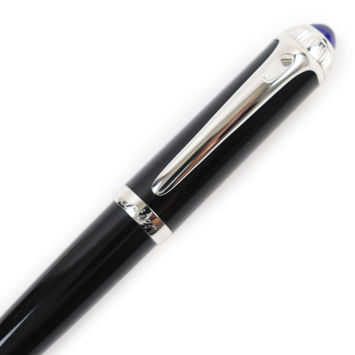 Excellent Cartier Ballpoint pen Roadster Twisted with blue gemstones