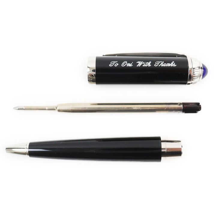 Excellent Cartier Ballpoint pen Roadster Twisted with blue gemstones