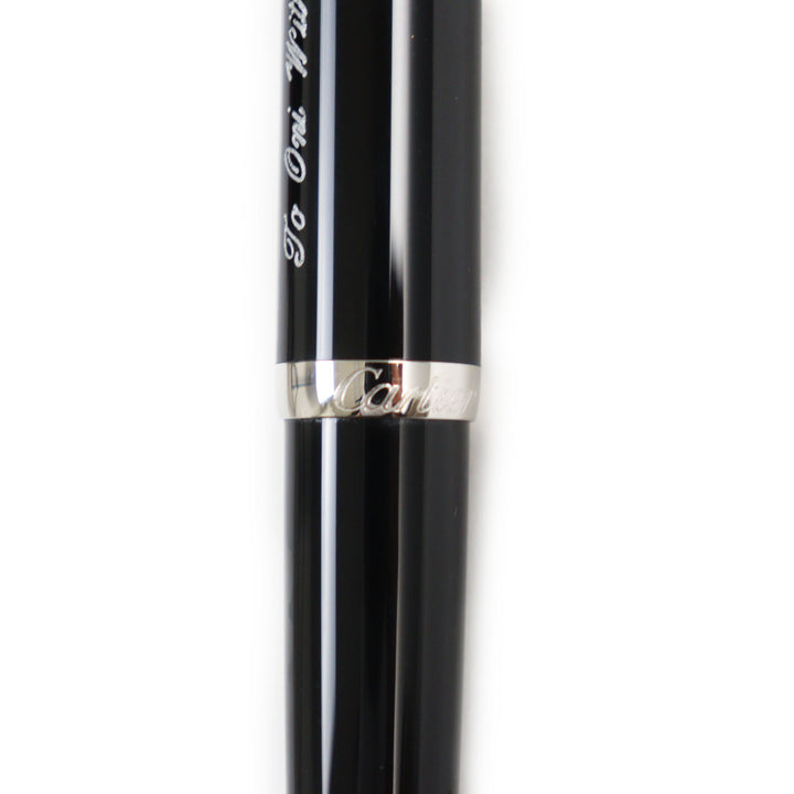 Excellent Cartier Ballpoint pen Roadster Twisted with blue gemstones