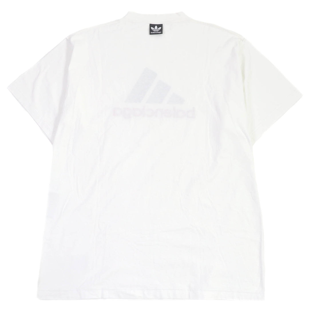 Great BALENCIAGA×adidas Short sleeve T-shirt white cotton mens L 731369