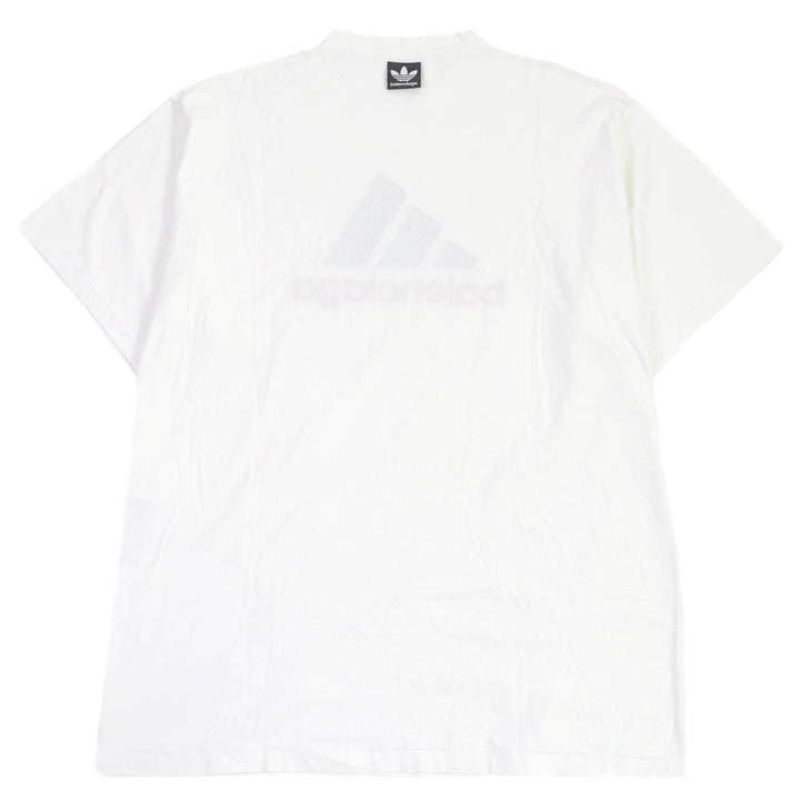 Great BALENCIAGA×adidas Short sleeve T-shirt white cotton mens L 731369