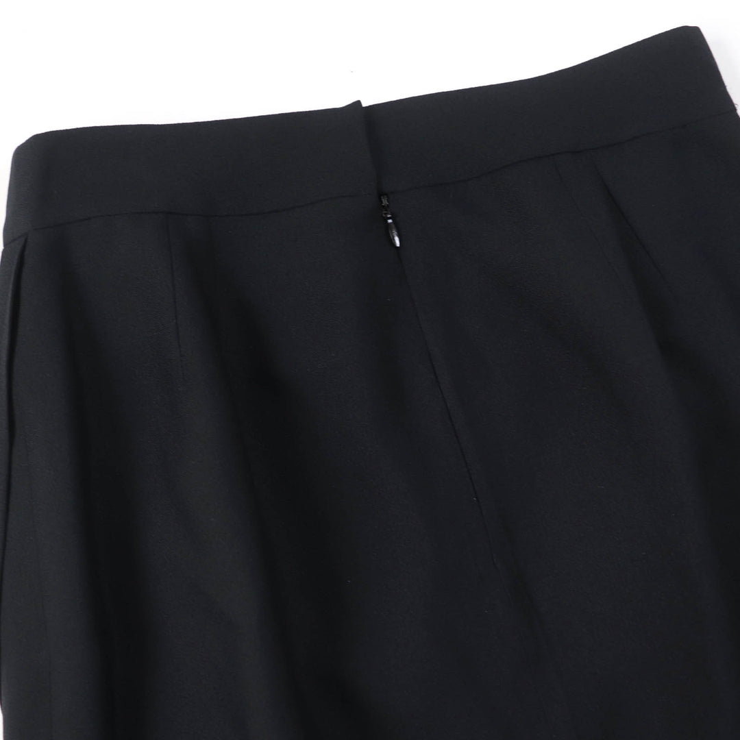 Excellent CHANEL Tight Skirt with Gripoa buttons black silk Women 40 P43905V31200