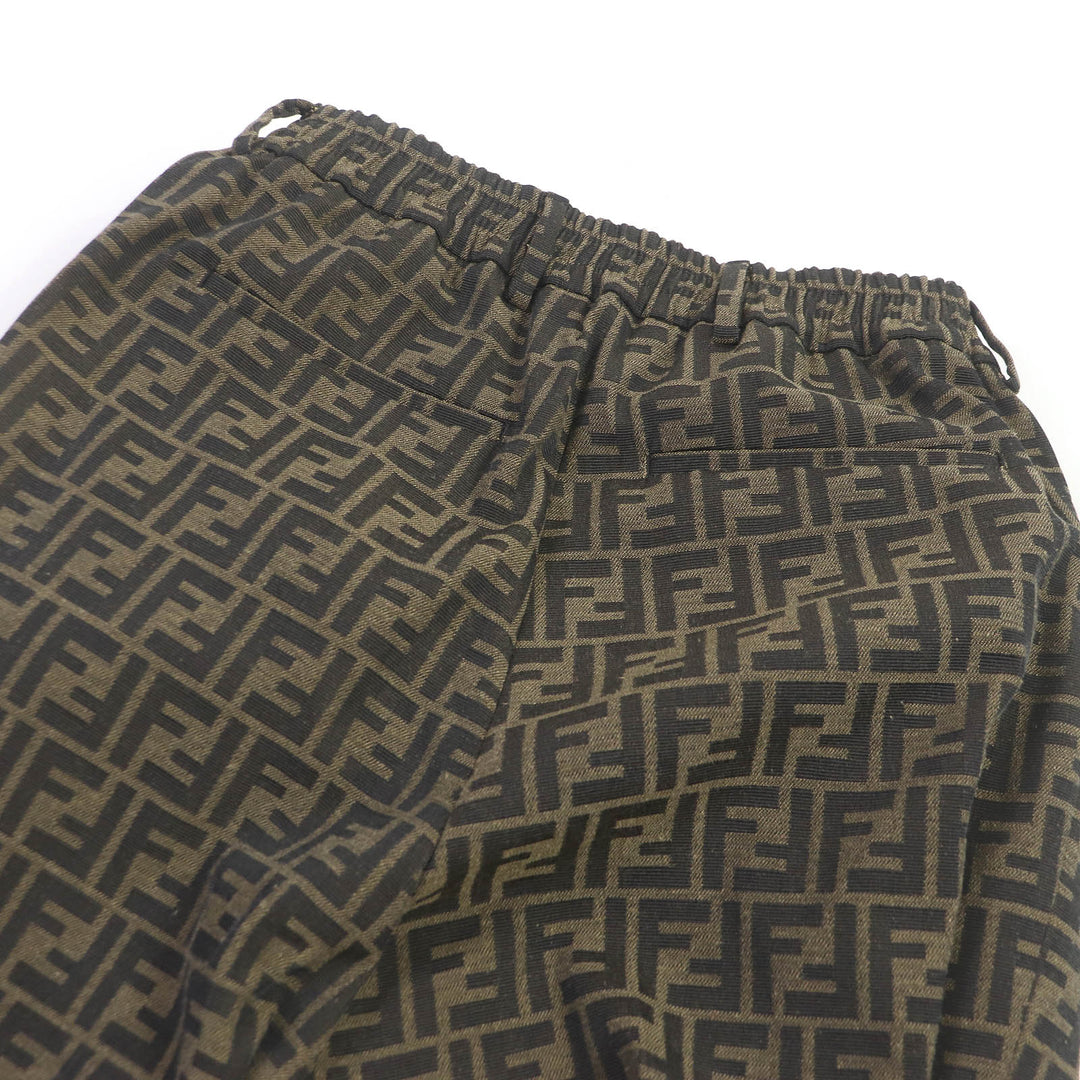 Great FENDI suit FF logo Zucca all-over print single polyester mens 44 FJ0498/FB0767