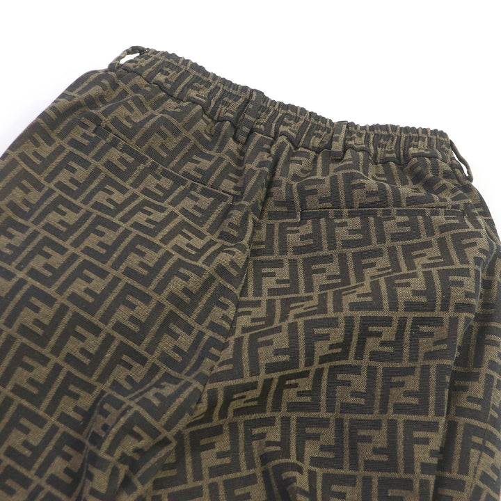 Great FENDI suit FF logo Zucca all-over print single polyester mens 44 FJ0498/FB0767