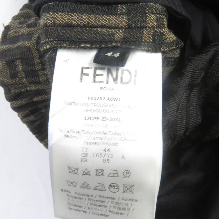Great FENDI suit FF logo Zucca all-over print single polyester mens 44 FJ0498/FB0767
