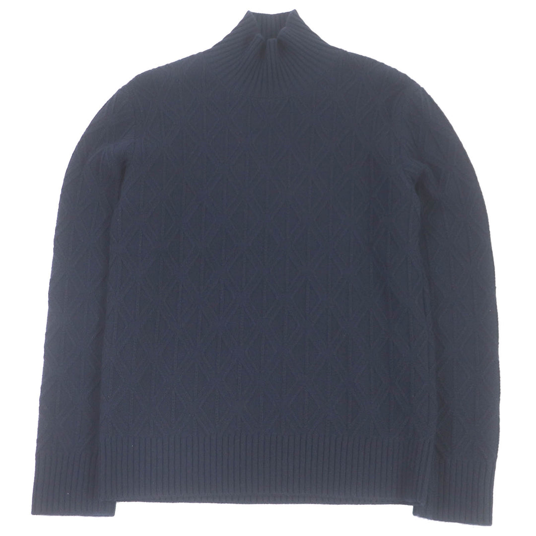 Great DIOR sweater CD Diamond Argyle High Neck Long Sleeve Knit mens XS 013M607AT074