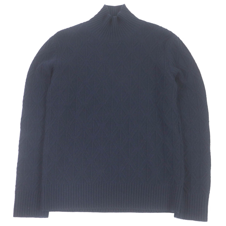 Great DIOR sweater CD Diamond Argyle High Neck Long Sleeve Knit mens XS 013M607AT074