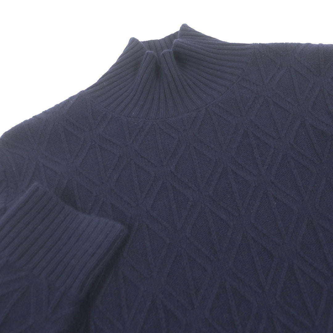 Great DIOR sweater CD Diamond Argyle High Neck Long Sleeve Knit mens XS 013M607AT074