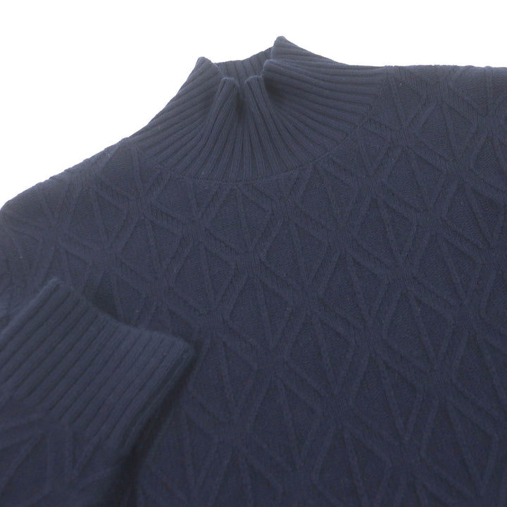 Great DIOR sweater CD Diamond Argyle High Neck Long Sleeve Knit mens XS 013M607AT074
