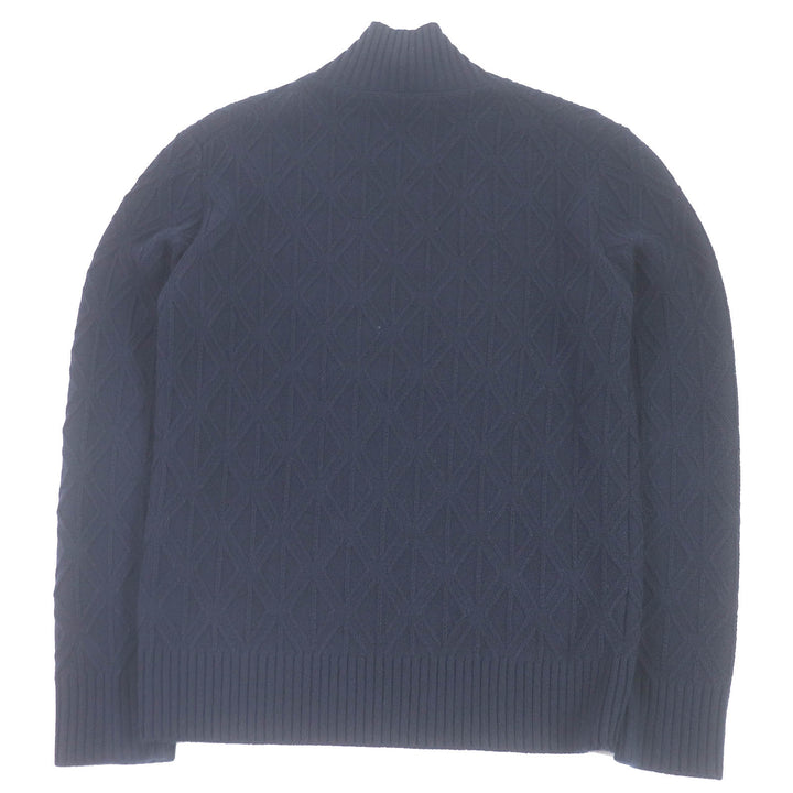 Great DIOR sweater CD Diamond Argyle High Neck Long Sleeve Knit mens XS 013M607AT074