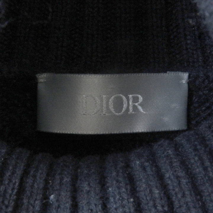 Great DIOR sweater CD Diamond Argyle High Neck Long Sleeve Knit mens XS 013M607AT074