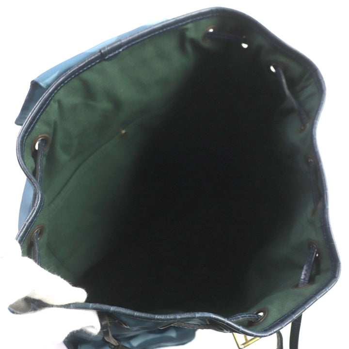 Pristine Felisi Backpack Â· Daypack All-over pattern, crocodile embossed leather drawstring bag Blue Nylon mens 15/56