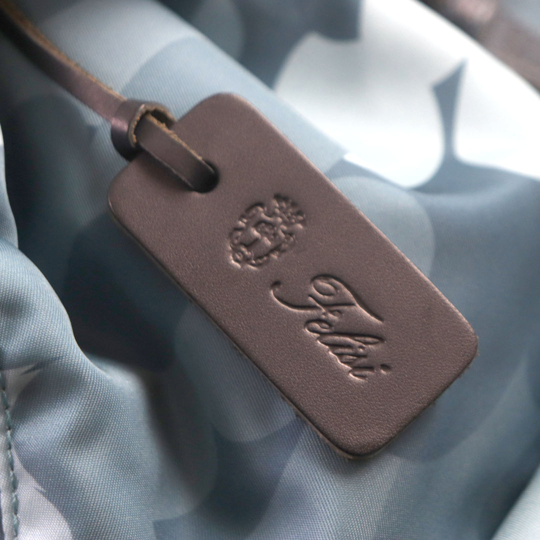Pristine Felisi Backpack Â· Daypack All-over pattern, crocodile embossed leather drawstring bag Blue Nylon mens 15/56