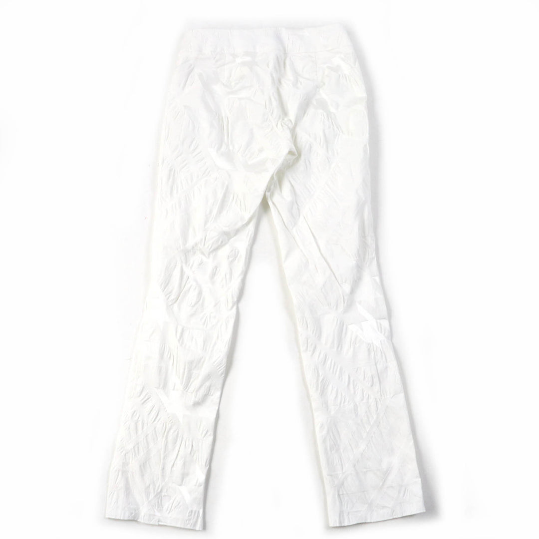 Excellent ISSEY MIYAKE Pants All-over patterned bottoms white polyester Women 1 IM31FF505