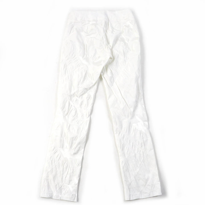 Excellent ISSEY MIYAKE Pants All-over patterned bottoms white polyester Women 1 IM31FF505