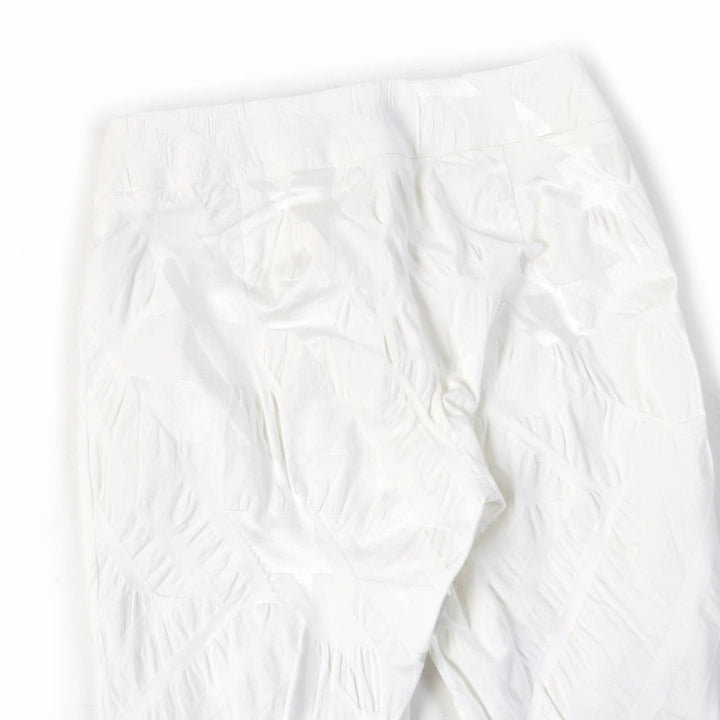 Excellent ISSEY MIYAKE Pants All-over patterned bottoms white polyester Women 1 IM31FF505