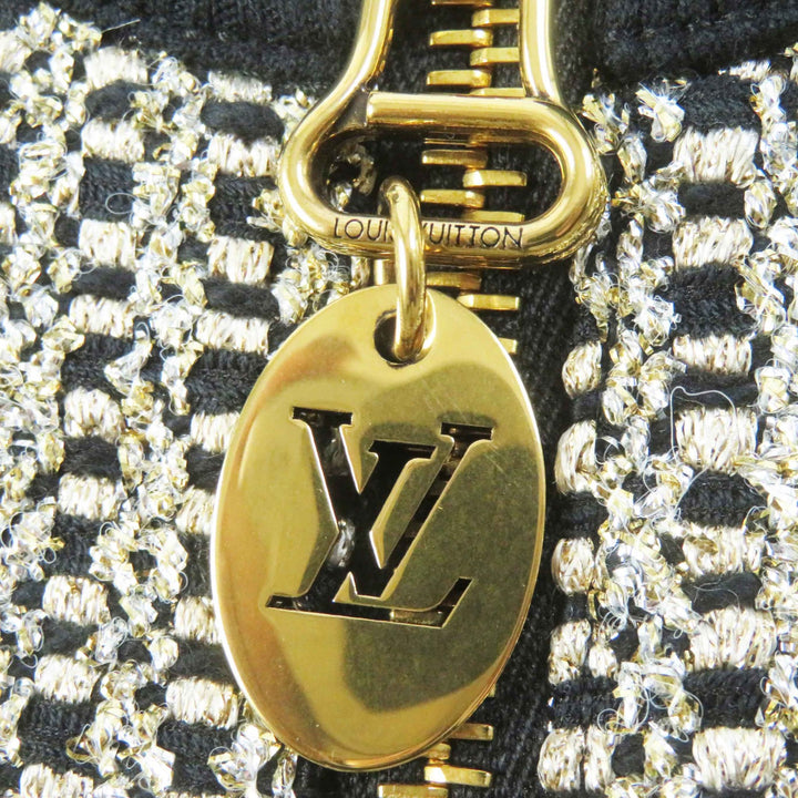 Excellent LOUIS VUITTON one piece Zip-up Lurex tweed dress 38 1AAYVW