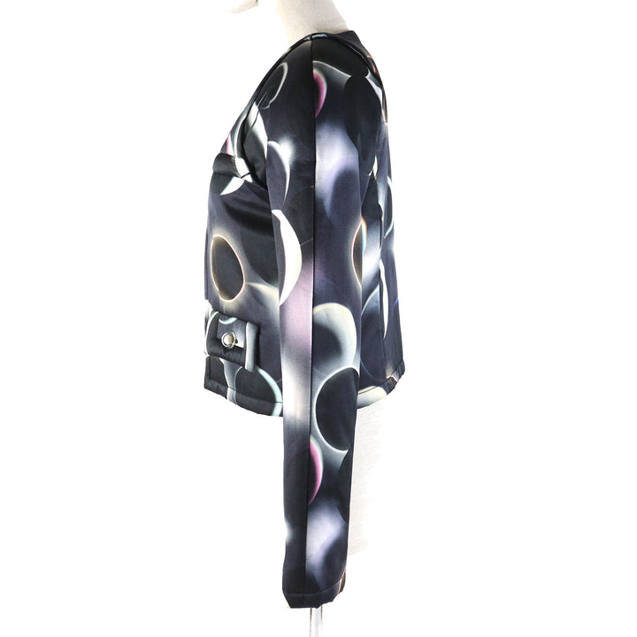 Excellent CHANEL Jacket COCO Mark button, padding Black multicolor Women 34