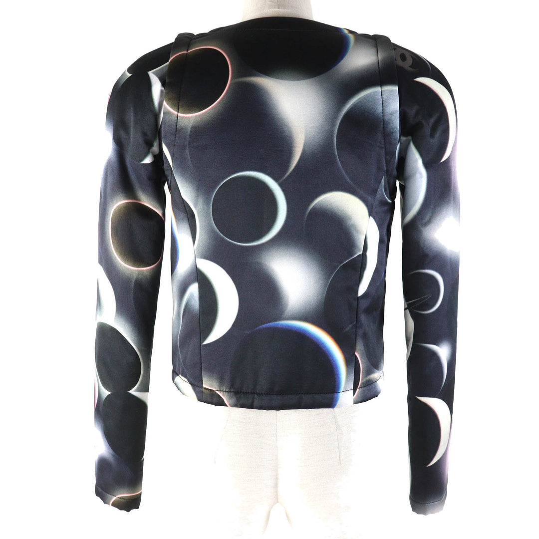 Excellent CHANEL Jacket COCO Mark button, padding Black multicolor Women 34