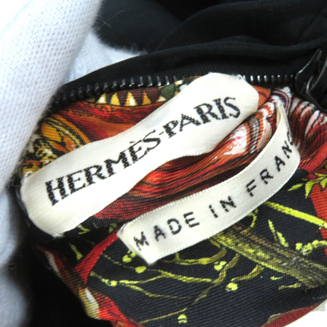 Excellent HERMES Jacket LES MYTHOLOGIES DES HOMMES ROUGES The legend of the brown men silk