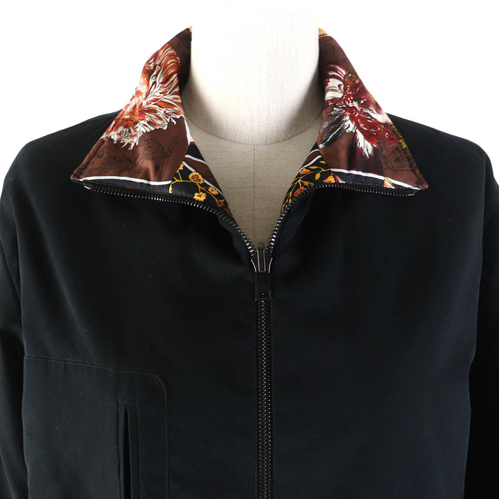 Excellent HERMES Jacket LES MYTHOLOGIES DES HOMMES ROUGES The legend of the brown men silk