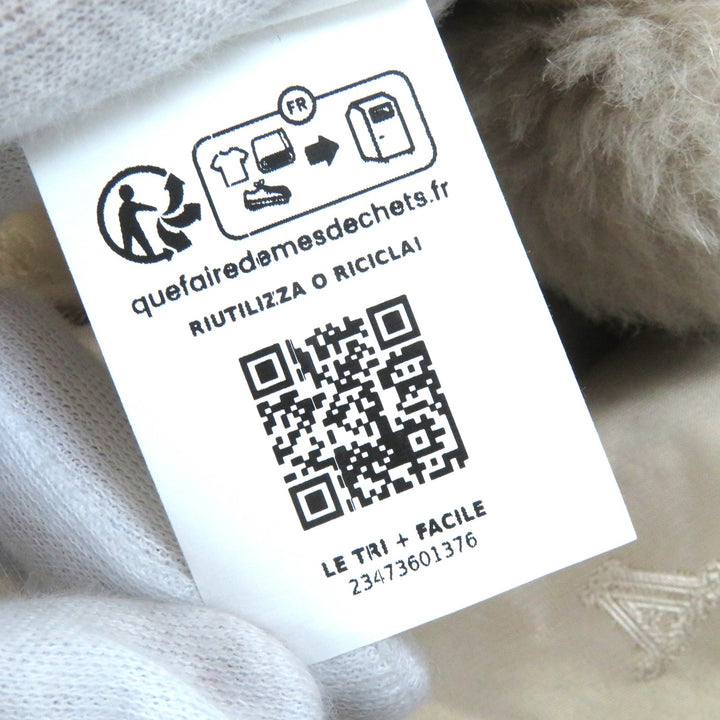 Pristine Max Mara coat Teddy bear White Tag Short Sleeve light beige alpaca