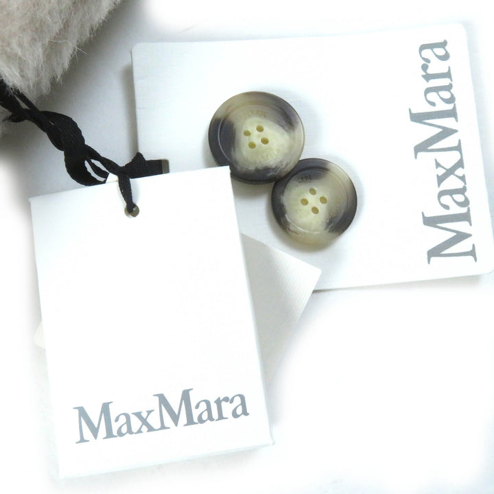 Pristine Max Mara coat Teddy bear White Tag Short Sleeve light beige alpaca