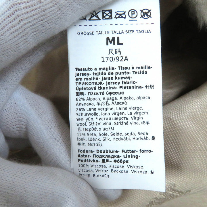 Pristine Max Mara coat Teddy bear White Tag Short Sleeve light beige alpaca